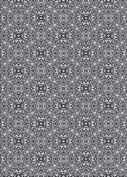 Patterned Charcoal Black Novelty Rug, pat542