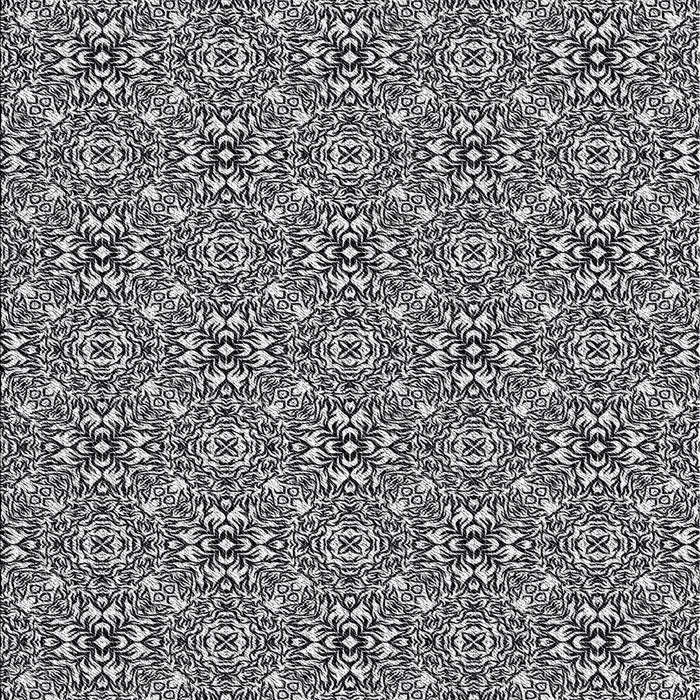 Patterned Charcoal Black Novelty Rug, pat542