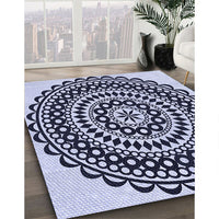 Patterned Blue Rug, pat543blu