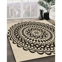 Patterned Milk Chocolate Brown Rug, pat543brn