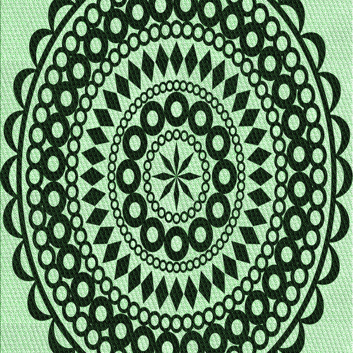 Patterned Dark Forest Green Rug, pat543grn