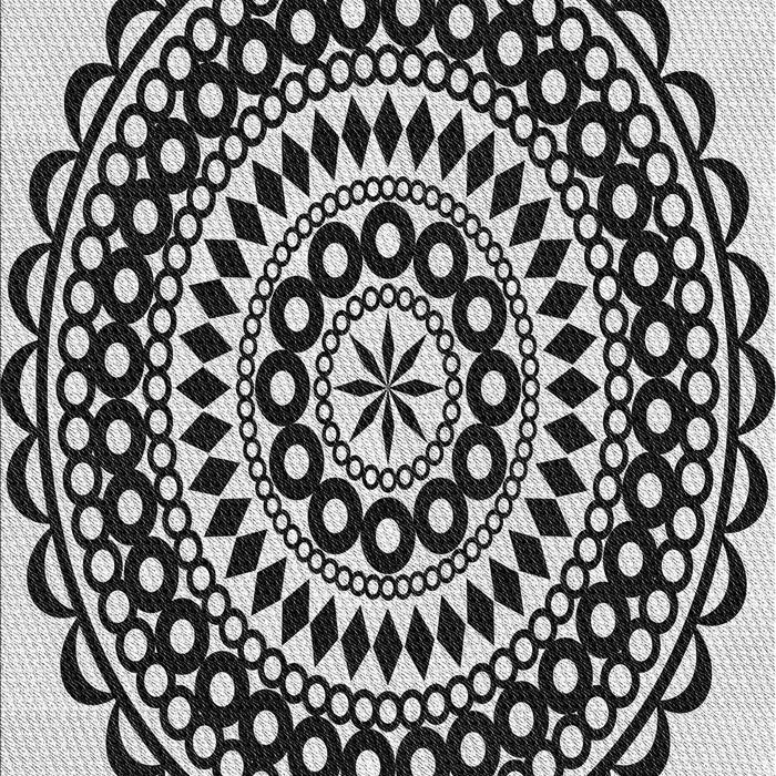 Patterned Gray Brown Rug, pat543gry
