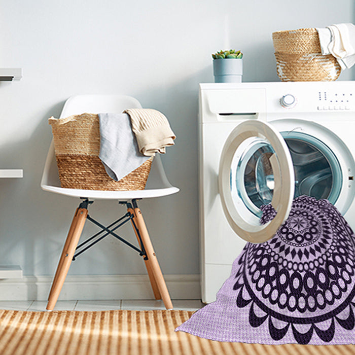 Machine Washable Transitional Blossom Pink Rug in a Washing Machine, wshpat543pur