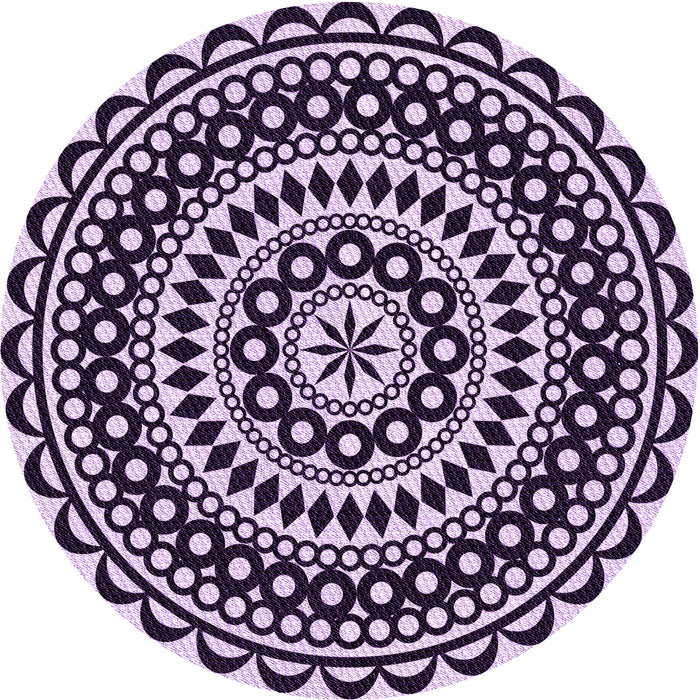 Square Patterned Blossom Pink Rug, pat543pur