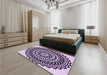 Patterned Blossom Pink Rug in a Bedroom, pat543pur