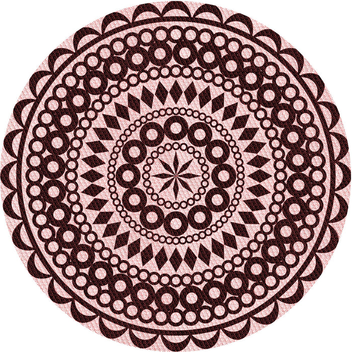 Square Patterned Pink Rug, pat543rd