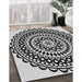 Machine Washable Transitional Charcoal Black Rug in a Family Room, wshpat543