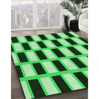 Patterned Green Rug, pat544grn