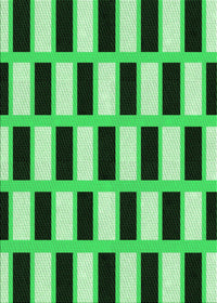 Machine Washable Transitional Green Rug, wshpat544grn