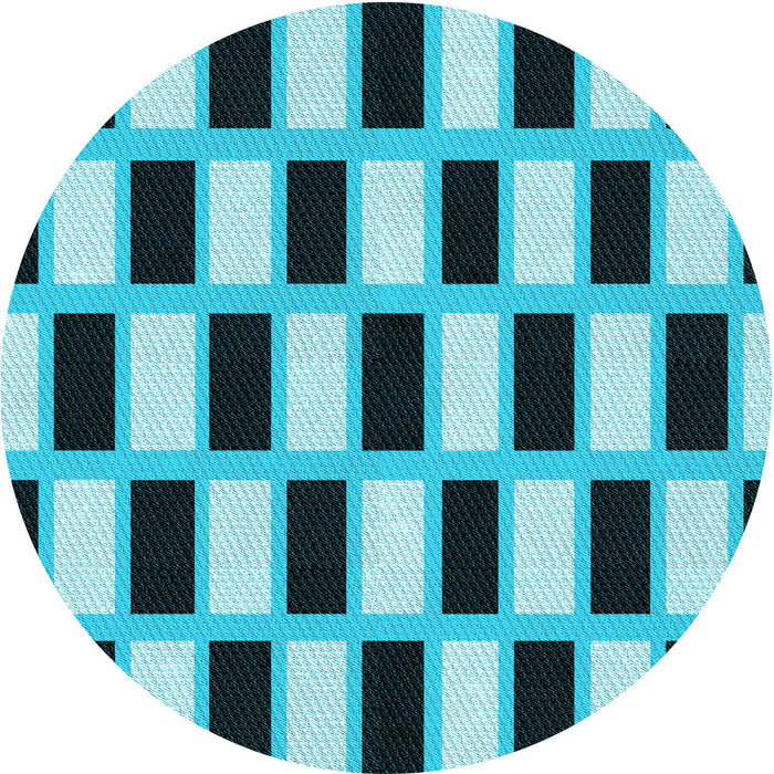Square Machine Washable Transitional Medium Teal Green Rug in a Living Room, wshpat544lblu