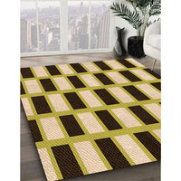 Patterned Mustard Yellow Rug, pat544org