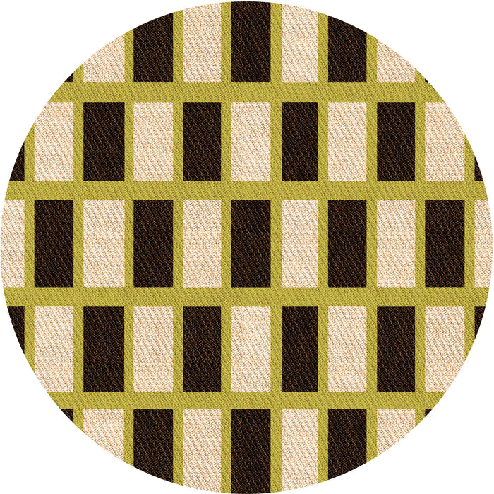 Square Patterned Mustard Yellow Rug, pat544org