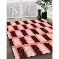 Patterned Pastel Pink Rug, pat544rd