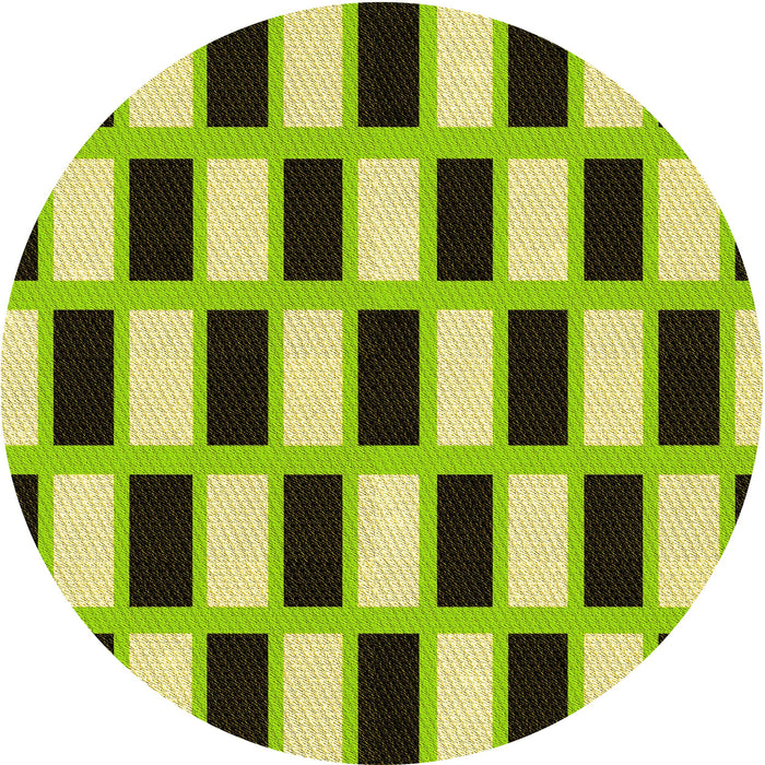 Square Patterned Green Yellow Green Rug, pat544yw