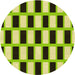 Square Patterned Green Yellow Green Rug, pat544yw