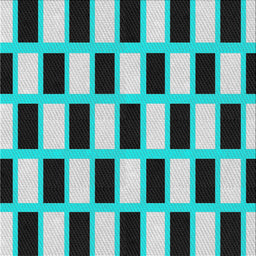 Square Patterned Blue Zircon Blue Novelty Rug, pat544