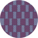 Square Patterned Medium Purple Rug, pat545blu