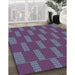 Machine Washable Transitional Medium Purple Rug in a Family Room, wshpat545blu