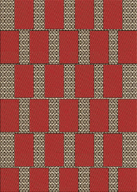 Machine Washable Transitional Red Rug, wshpat545brn