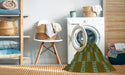 Machine Washable Transitional Green Rug in a Washing Machine, wshpat545grn