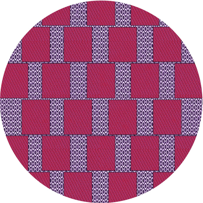 Square Patterned Raspberry Red Rug, pat545pur