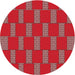 Square Patterned Red Rug, pat545rd