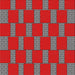 Square Patterned Red Novelty Rug, pat545