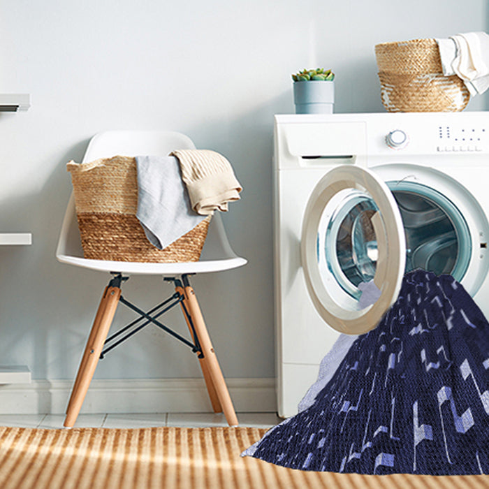 Machine Washable Transitional Night Blue Rug in a Washing Machine, wshpat546blu