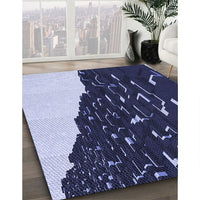 Patterned Night Blue Rug, pat546blu