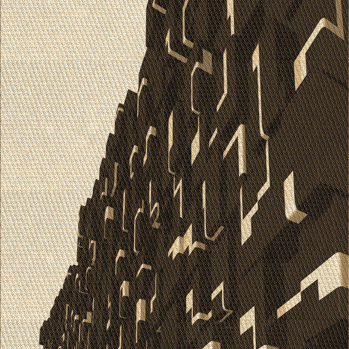 Patterned Camel Brown Rug, pat546brn