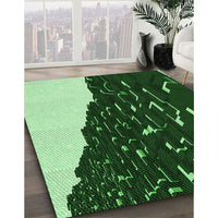 Patterned Green Rug, pat546grn