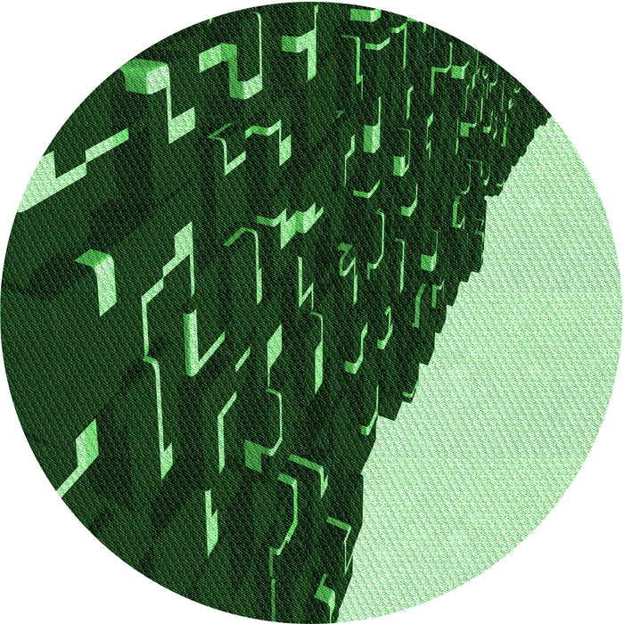 Square Patterned Green Rug, pat546grn