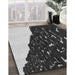 Patterned Midnight Gray Rug in Family Room, pat546gry