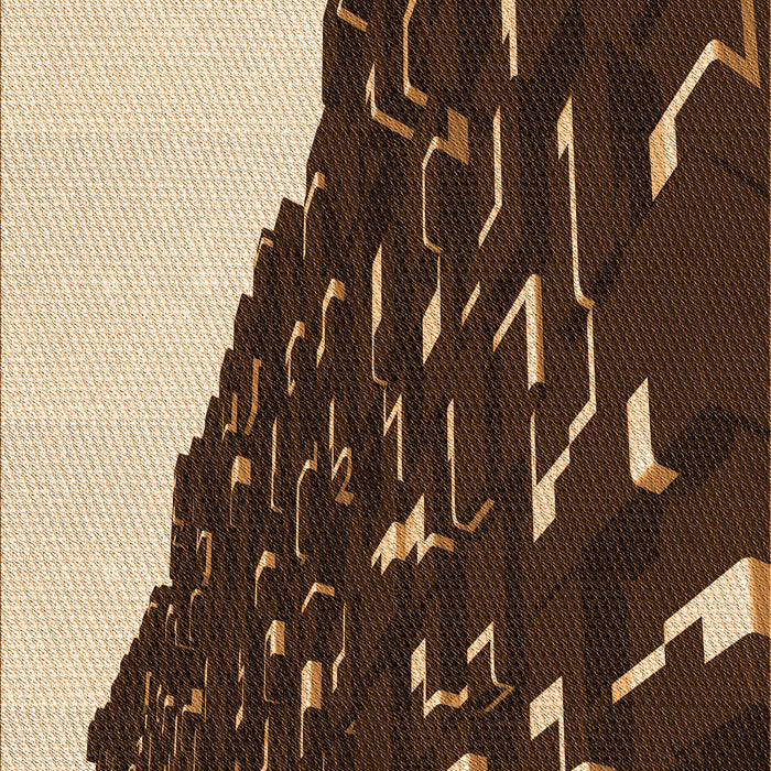 Patterned Brown Sand Brown Rug, pat546org