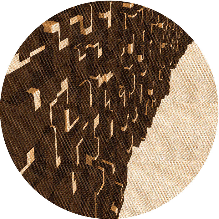 Square Machine Washable Transitional Brown Sand Brown Rug in a Living Room, wshpat546org