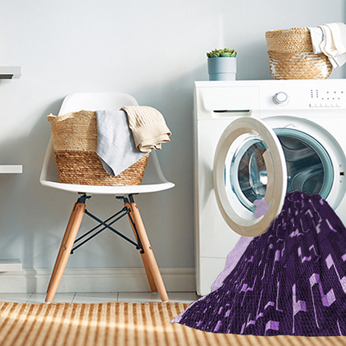 Machine Washable Transitional Dark Purple Rug in a Washing Machine, wshpat546pur