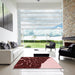 Machine Washable Transitional Light Coral Pink Rug in a Kitchen, wshpat546rd