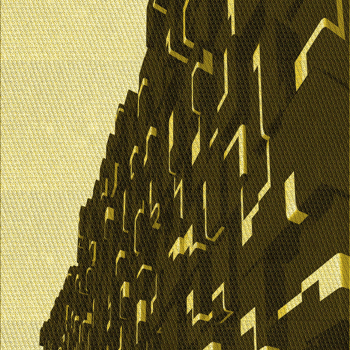 Patterned Black Brown Rug, pat546yw