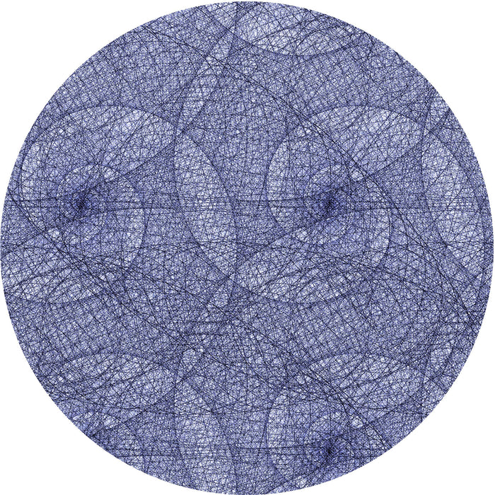 Square Patterned Deep Periwinkle Purple Rug, pat547blu