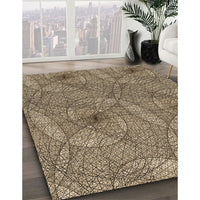 Patterned Red Brown Rug, pat547brn