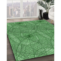 Patterned Green Rug, pat547grn