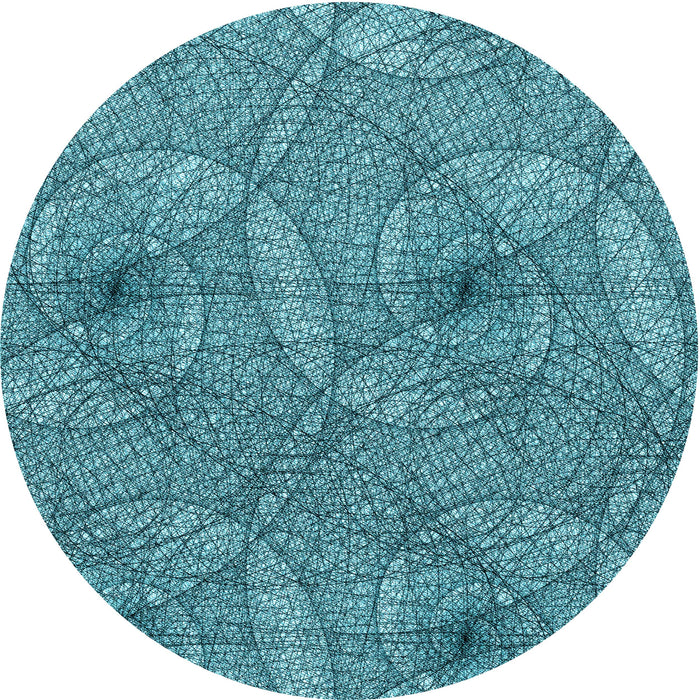 Square Patterned Teal Green Rug, pat547lblu