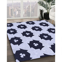 Patterned Blue Rug, pat548blu