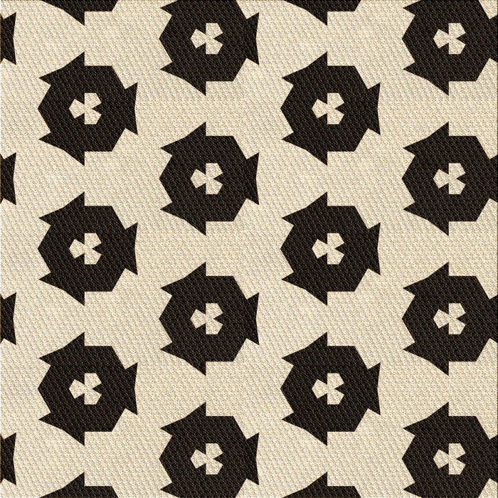 Round Patterned Milk Chocolate Brown Rug, pat548brn