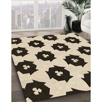 Patterned Milk Chocolate Brown Rug, pat548brn