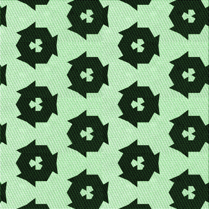 Round Patterned Dark Forest Green Rug, pat548grn