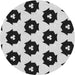 Square Patterned Black Rug, pat548gry