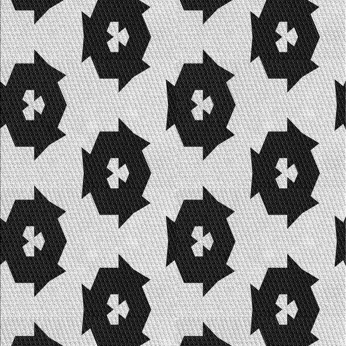 Patterned Black Rug, pat548gry