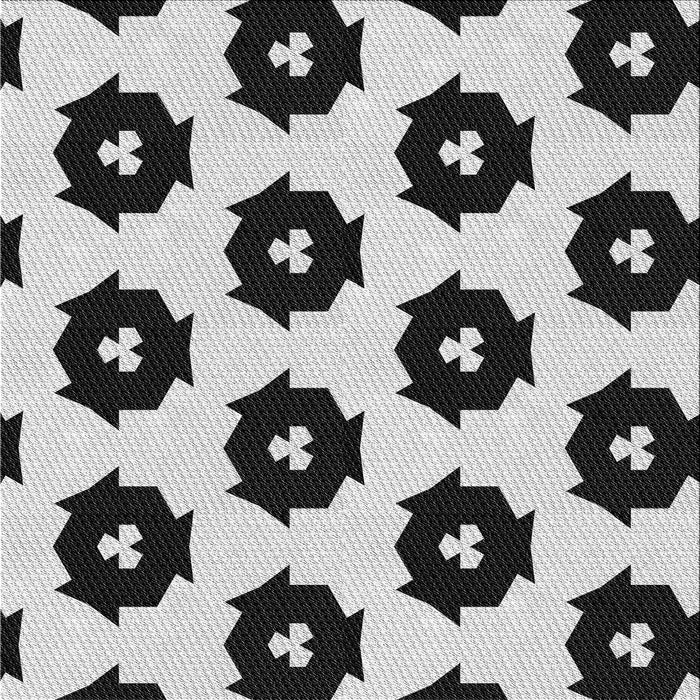 Round Machine Washable Transitional Black Rug, wshpat548gry