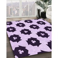 Patterned Blossom Pink Rug, pat548pur